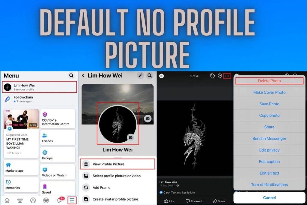 How to Remove Your Profile Picture on Facebook